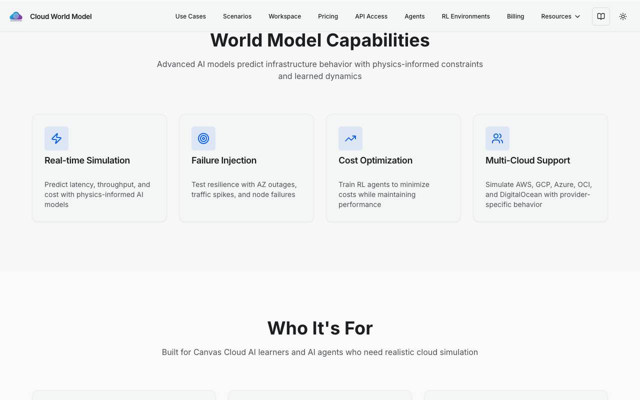 Cloud World Model screenshot 2