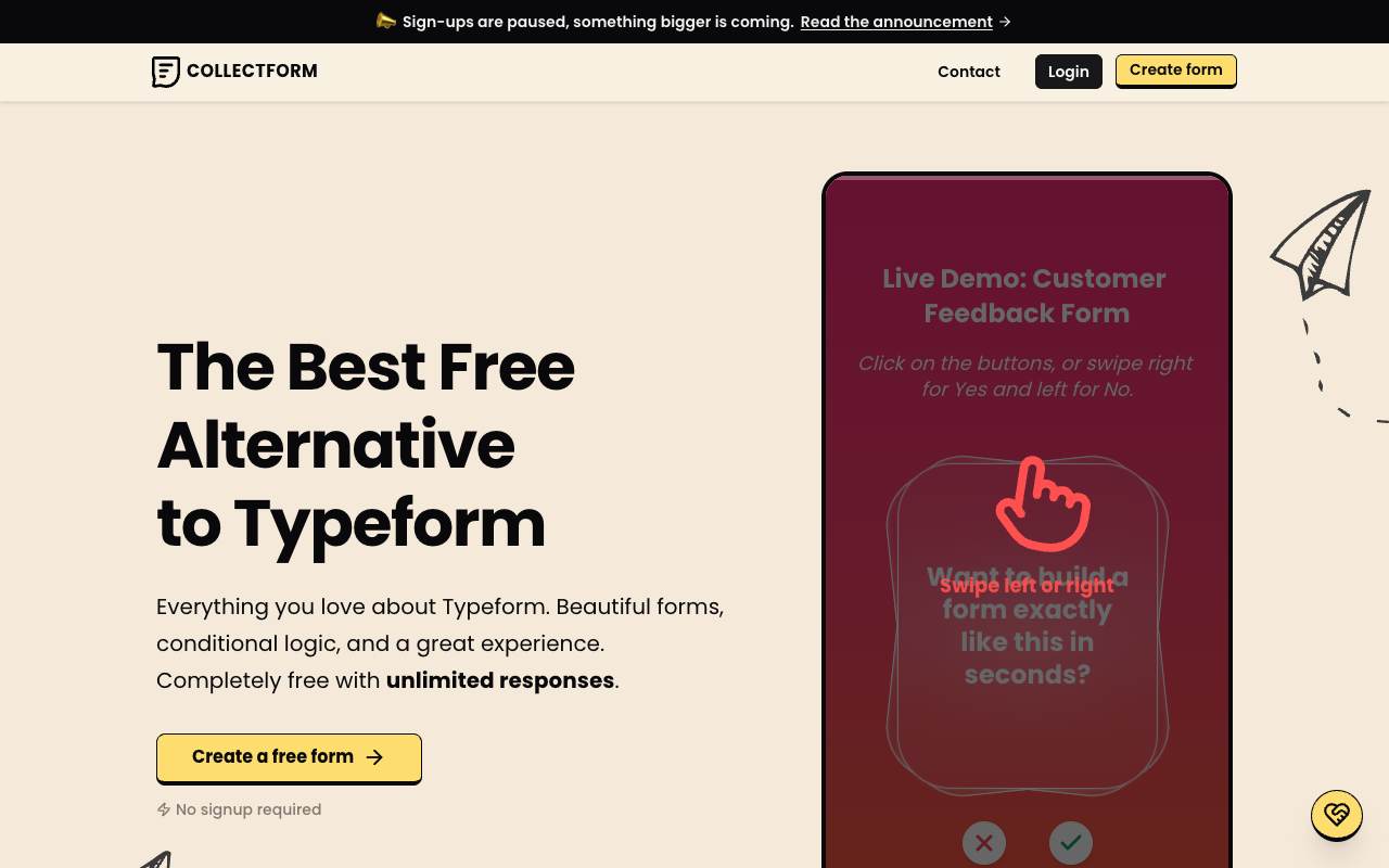 Collectform screenshot 1