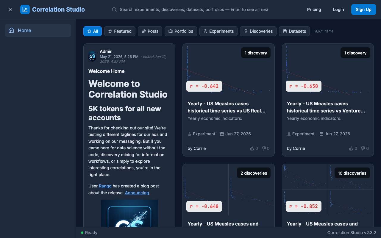 Correlation Studio screenshot 1
