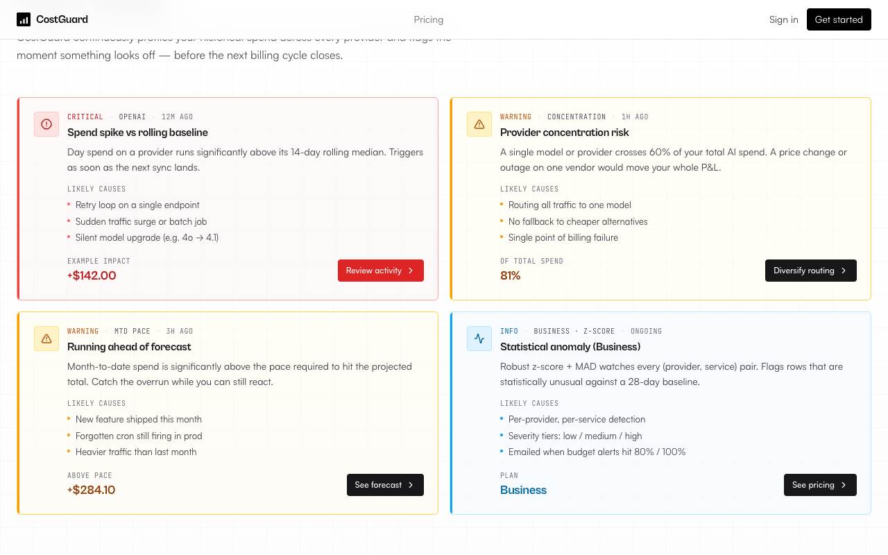 CostGuard screenshot 3