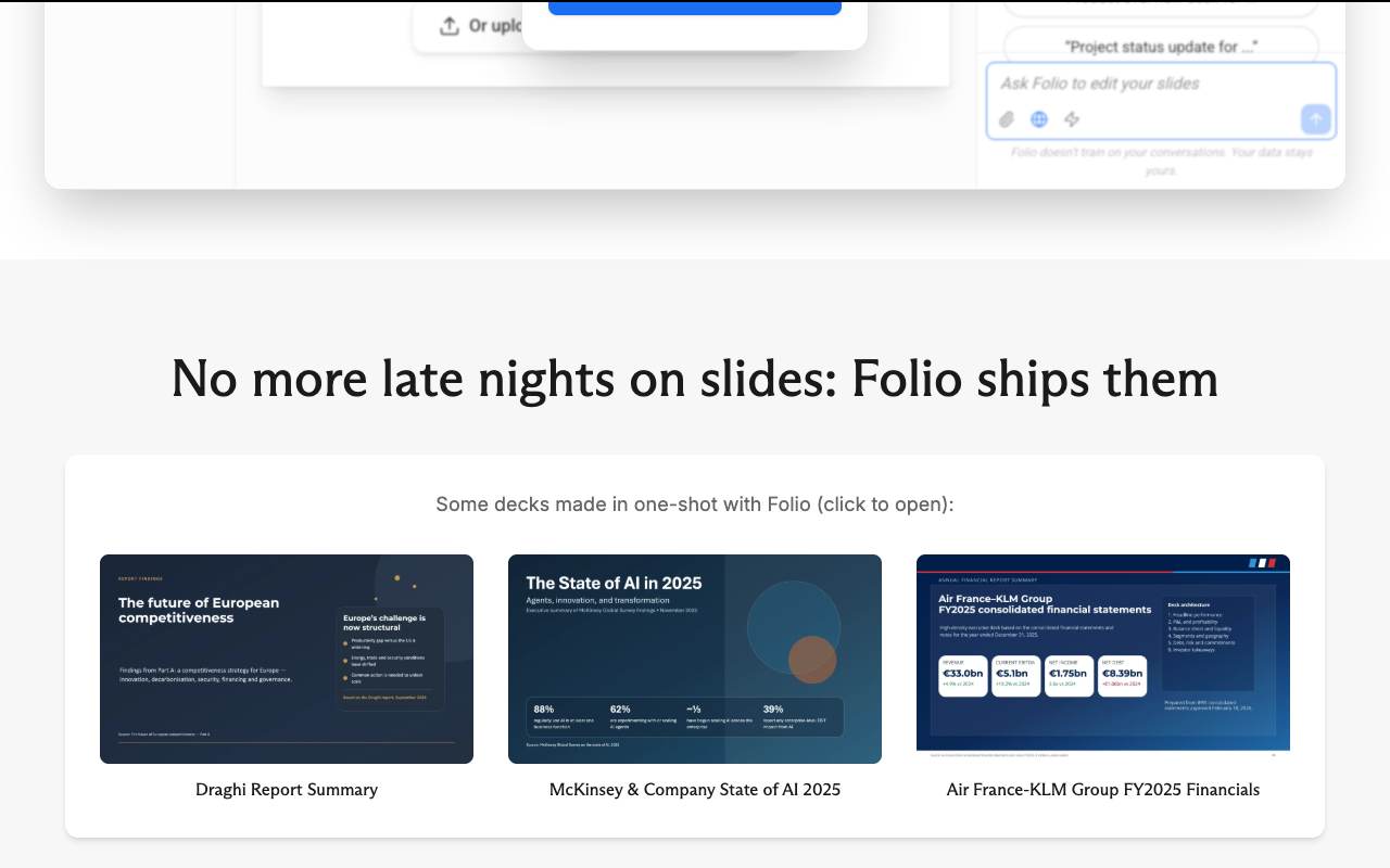 Folio AI screenshot 2