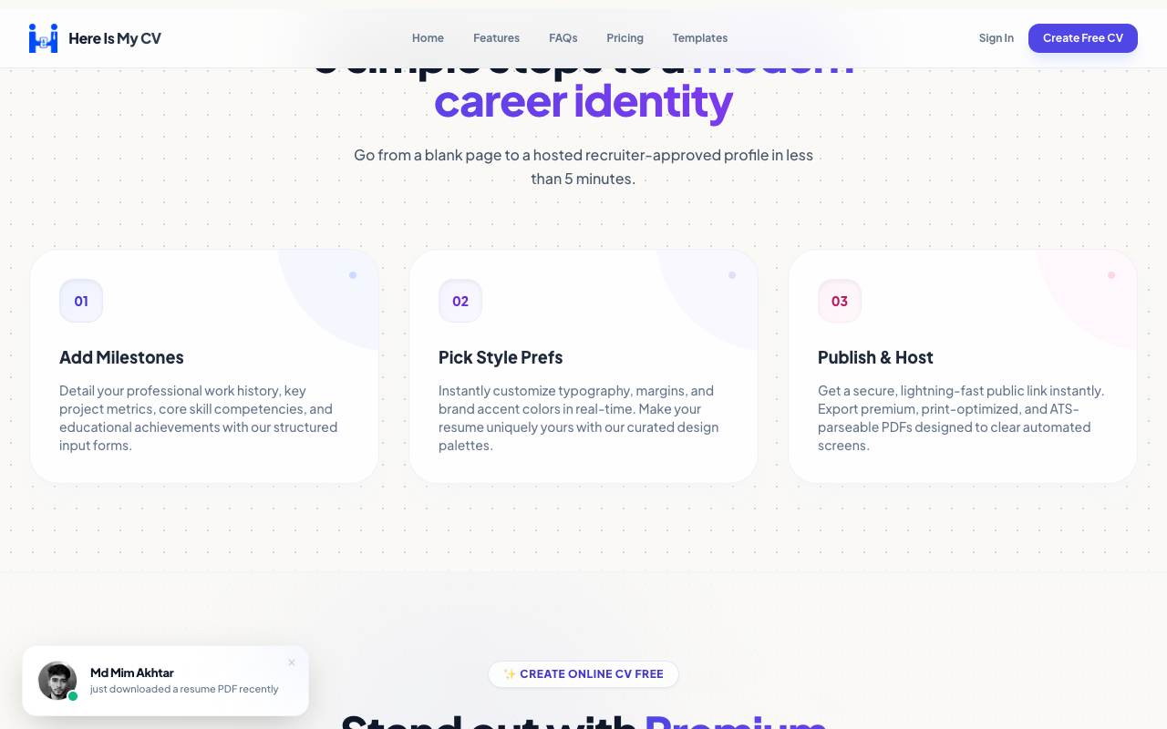Here Is My CV screenshot 2