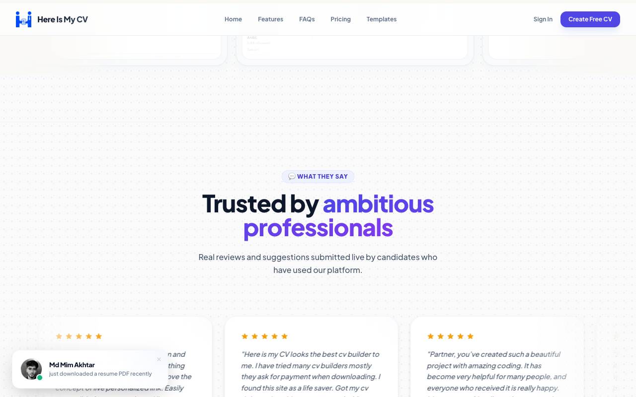 Here Is My CV screenshot 6