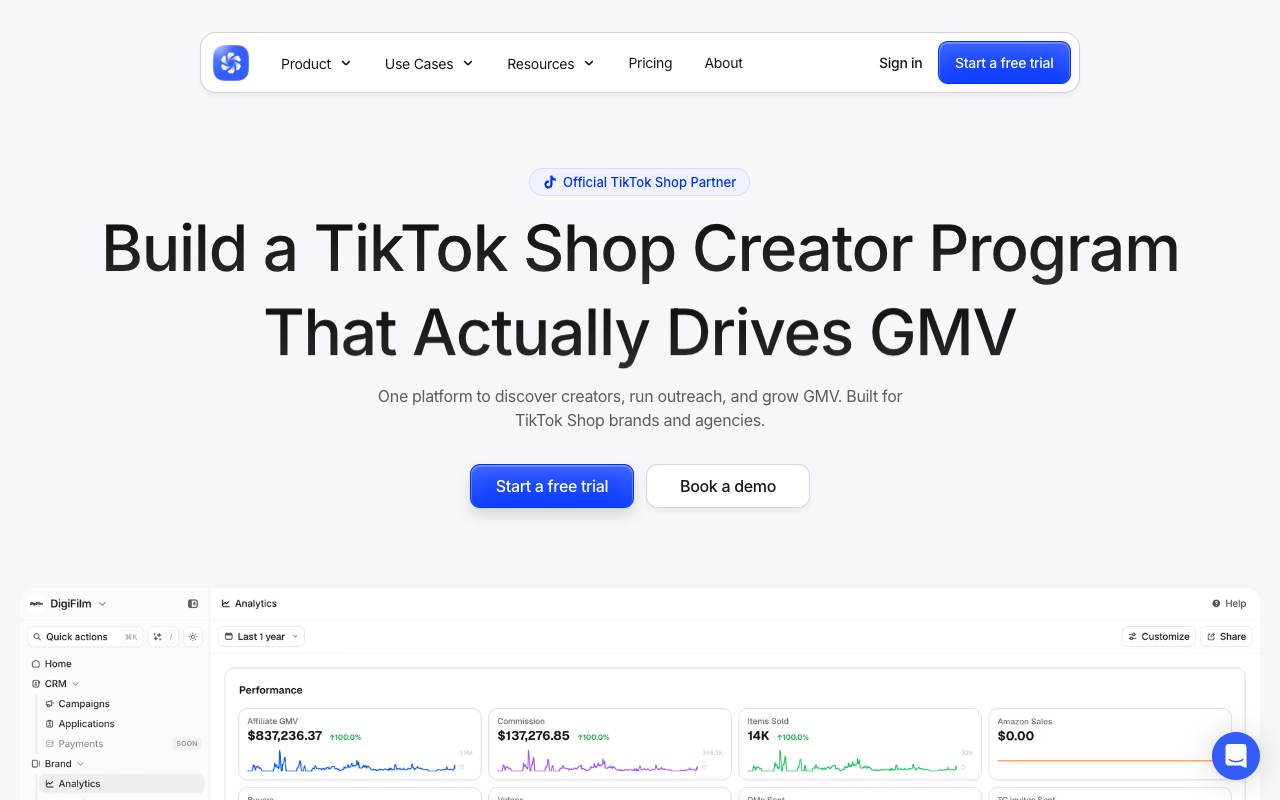 Hubfluence screenshot 1