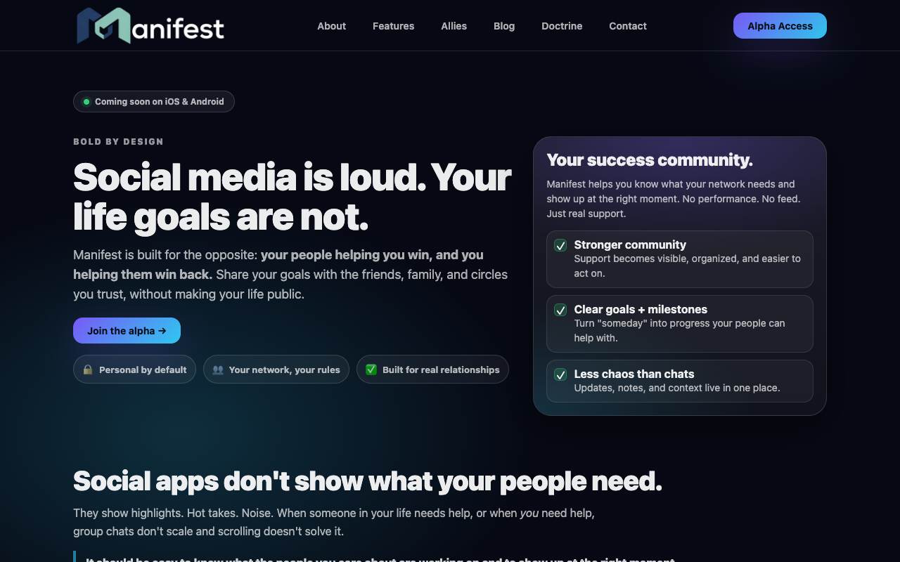 Manifest screenshot 1