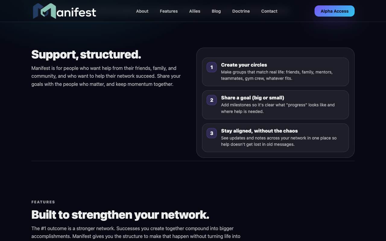 Manifest screenshot 2