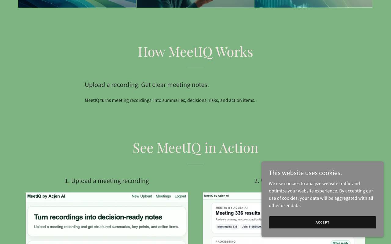 MeetIQ by Acjen AI screenshot 2