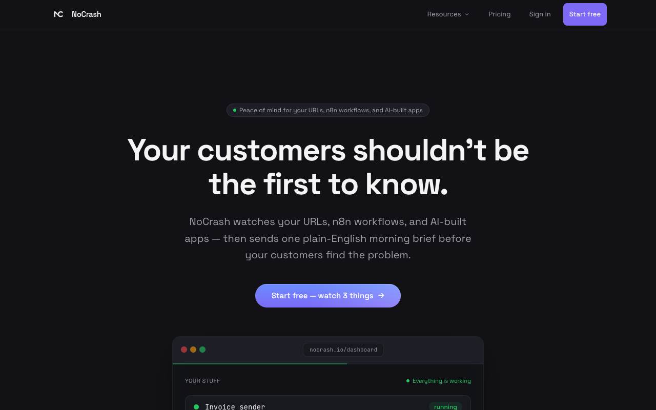 NoCrash screenshot 1