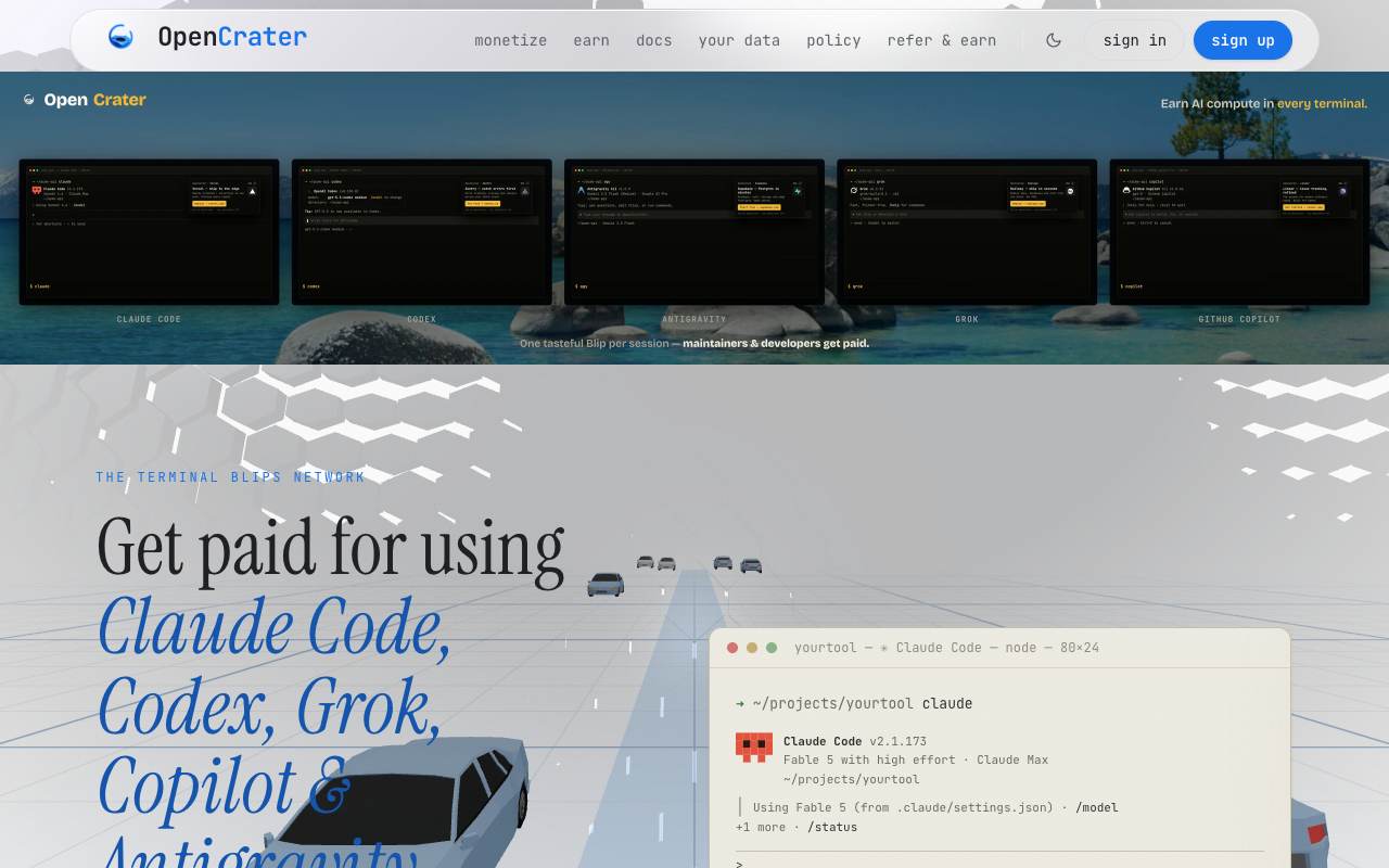 OpenCrater screenshot 1