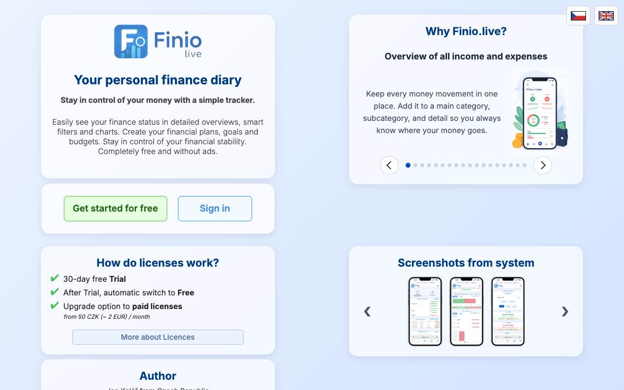 Personal Finance Diary screenshot 1