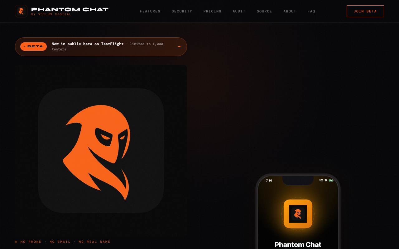 Phantom Chat screenshot 1