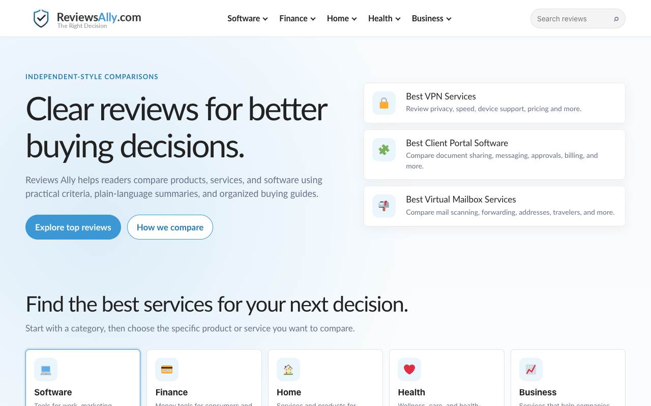 ReviewsAlly.com screenshot 1