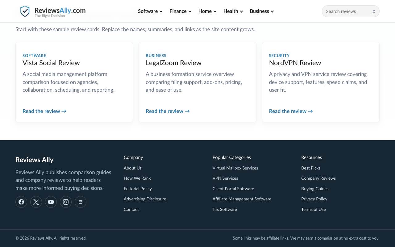 ReviewsAlly.com screenshot 3