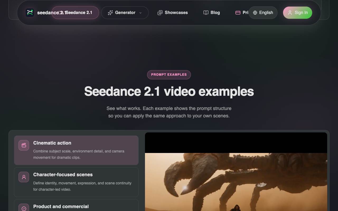 Seedance 2.1 screenshot 3