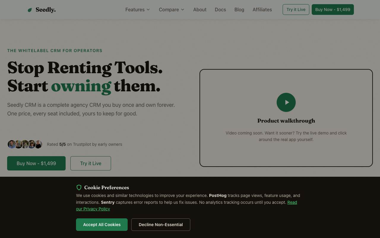 Seedly CRM screenshot 1