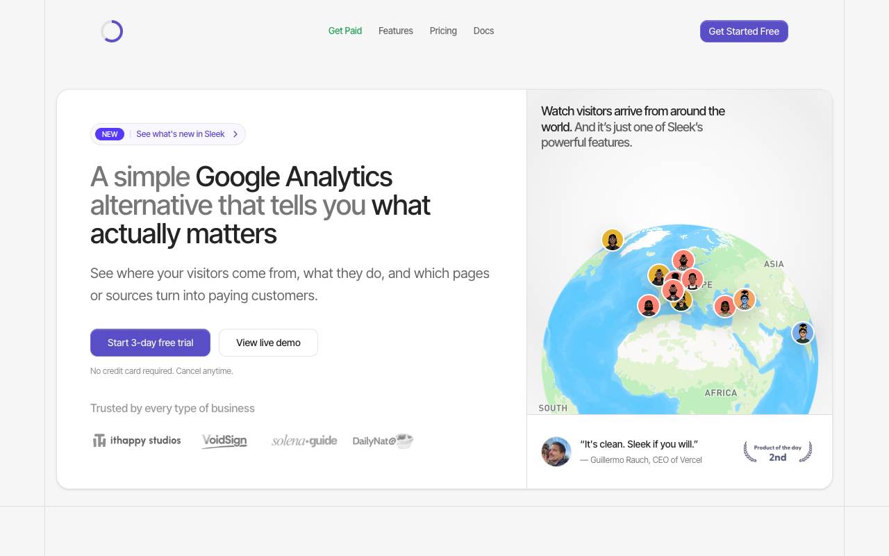 Sleek Analytics screenshot 1