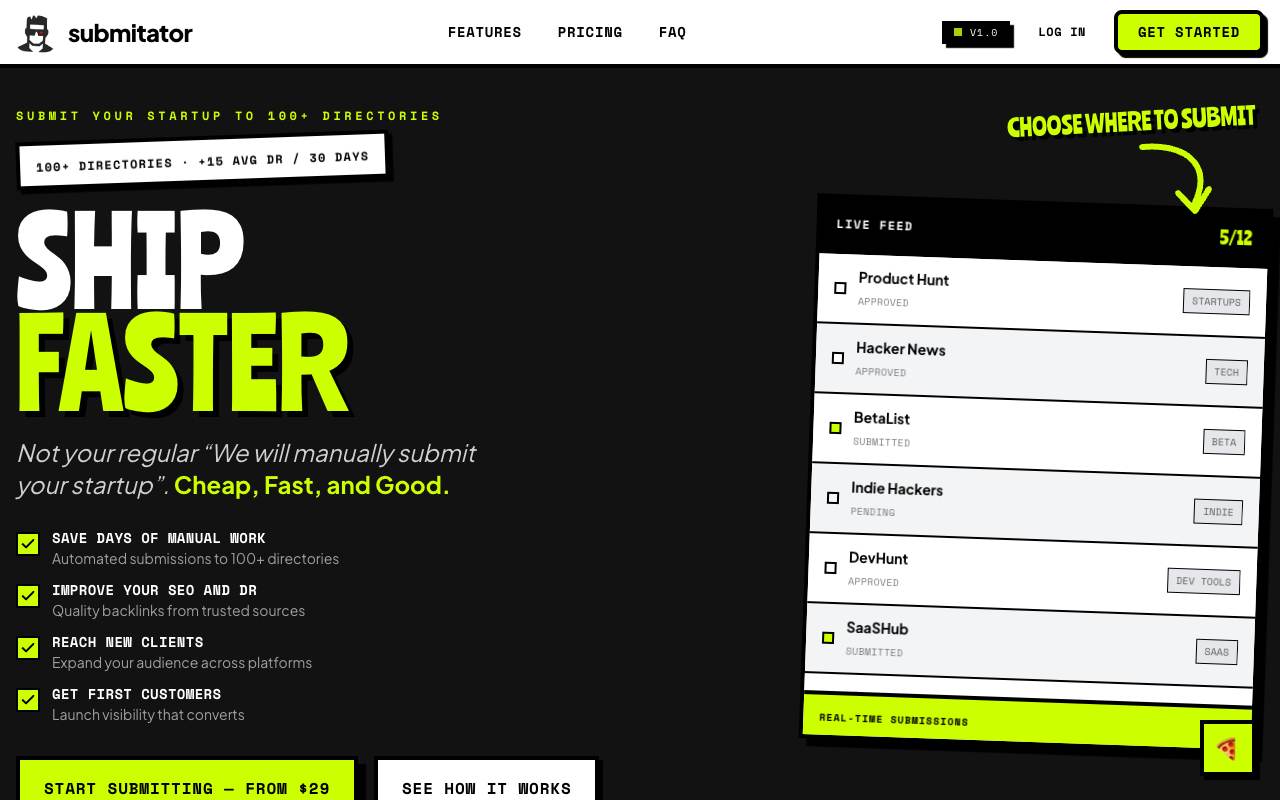 Submitator screenshot 1