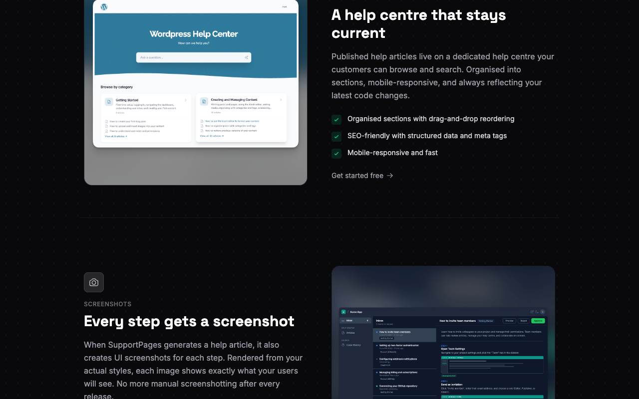 SupportPages screenshot 4