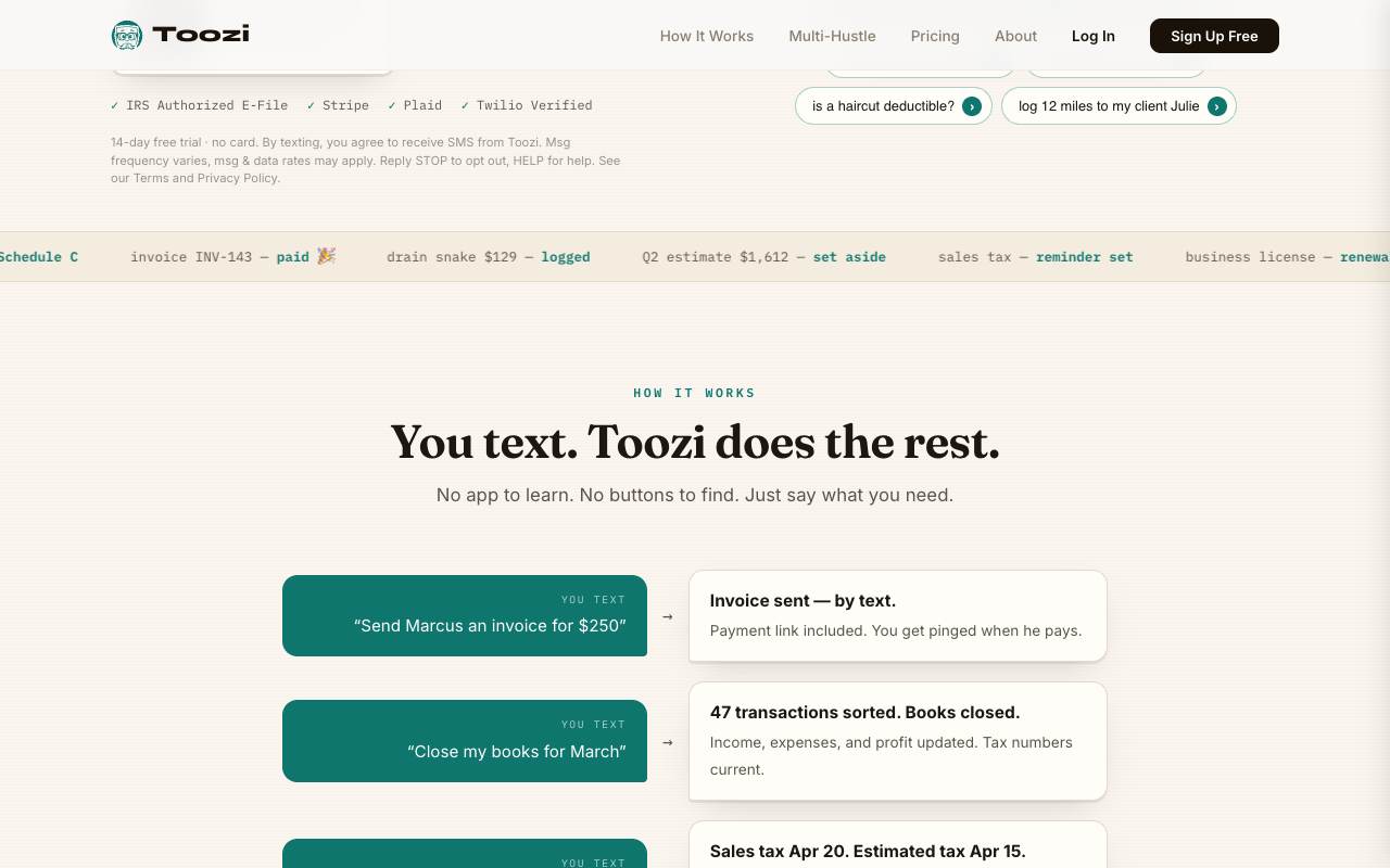 Toozi screenshot 2