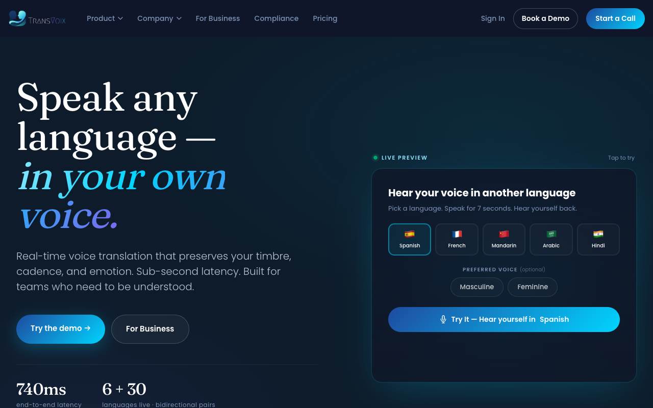 TransVoix screenshot 1