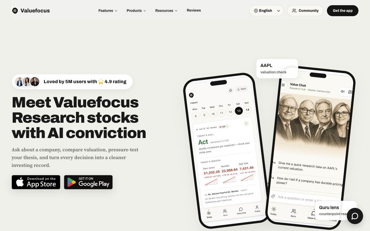 Valuefocus screenshot 1