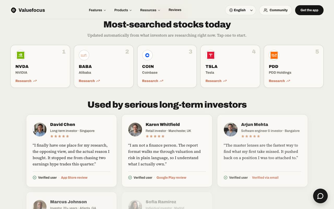 Valuefocus screenshot 2