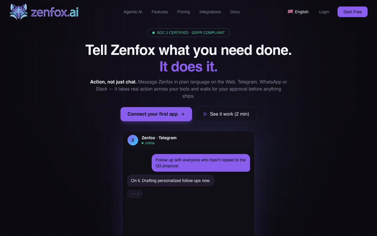 Zenfox screenshot 1
